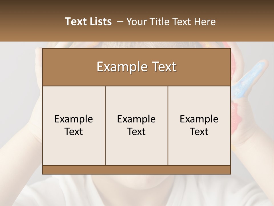 A Young Boy Holding His Hands Up To His Eyes PowerPoint Template