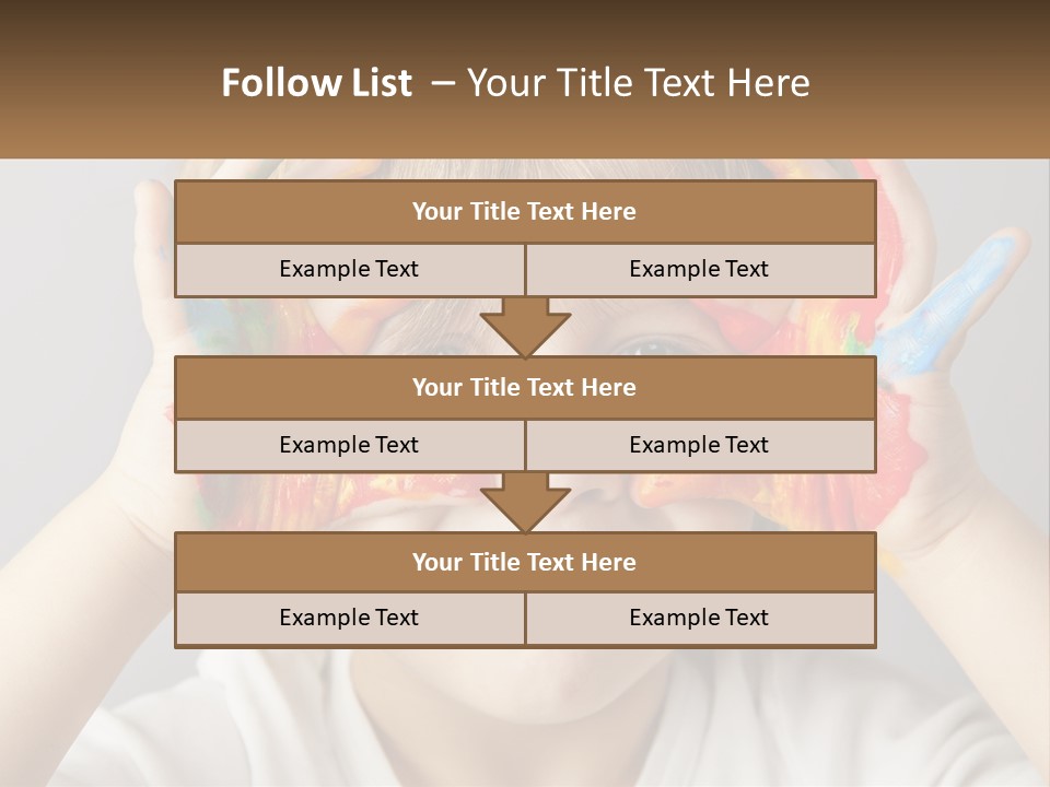 A Young Boy Holding His Hands Up To His Eyes PowerPoint Template