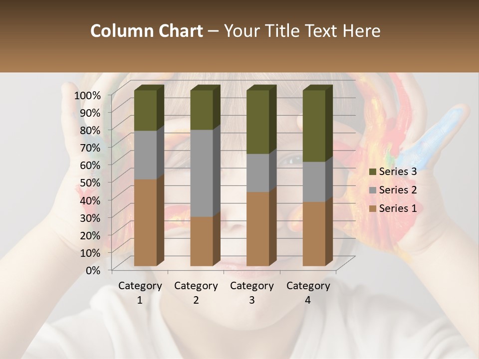 A Young Boy Holding His Hands Up To His Eyes PowerPoint Template