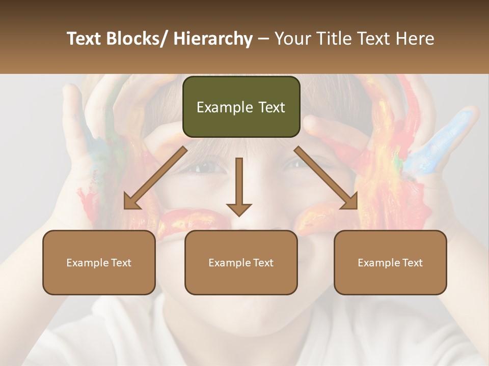 A Young Boy Holding His Hands Up To His Eyes PowerPoint Template