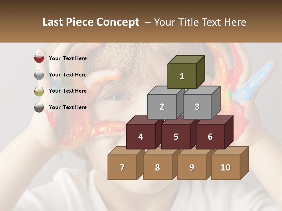 A Young Boy Holding His Hands Up To His Eyes PowerPoint Template