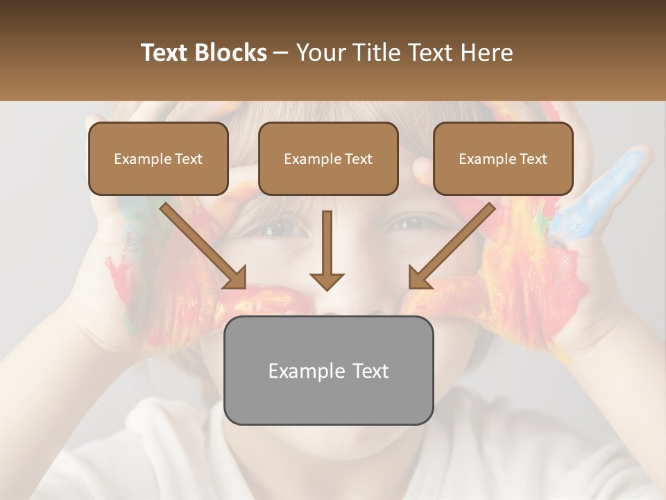 A Young Boy Holding His Hands Up To His Eyes PowerPoint Template