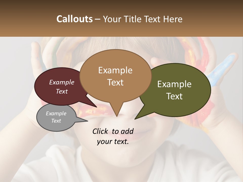 A Young Boy Holding His Hands Up To His Eyes PowerPoint Template