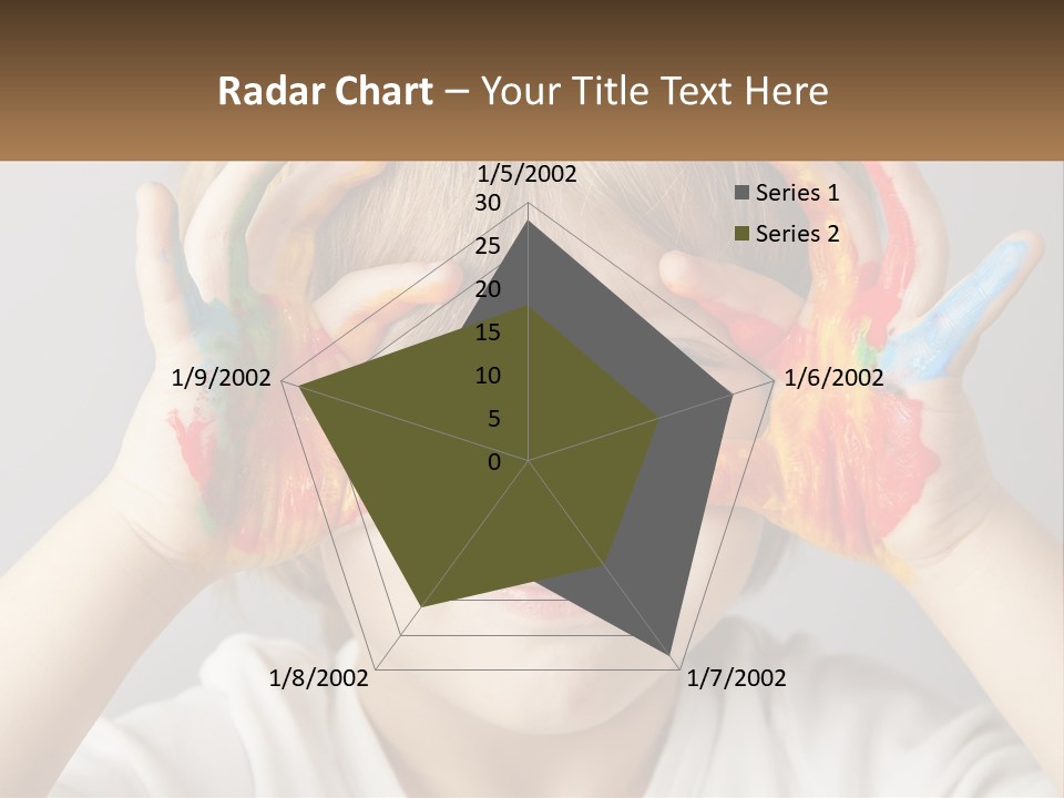 A Young Boy Holding His Hands Up To His Eyes PowerPoint Template