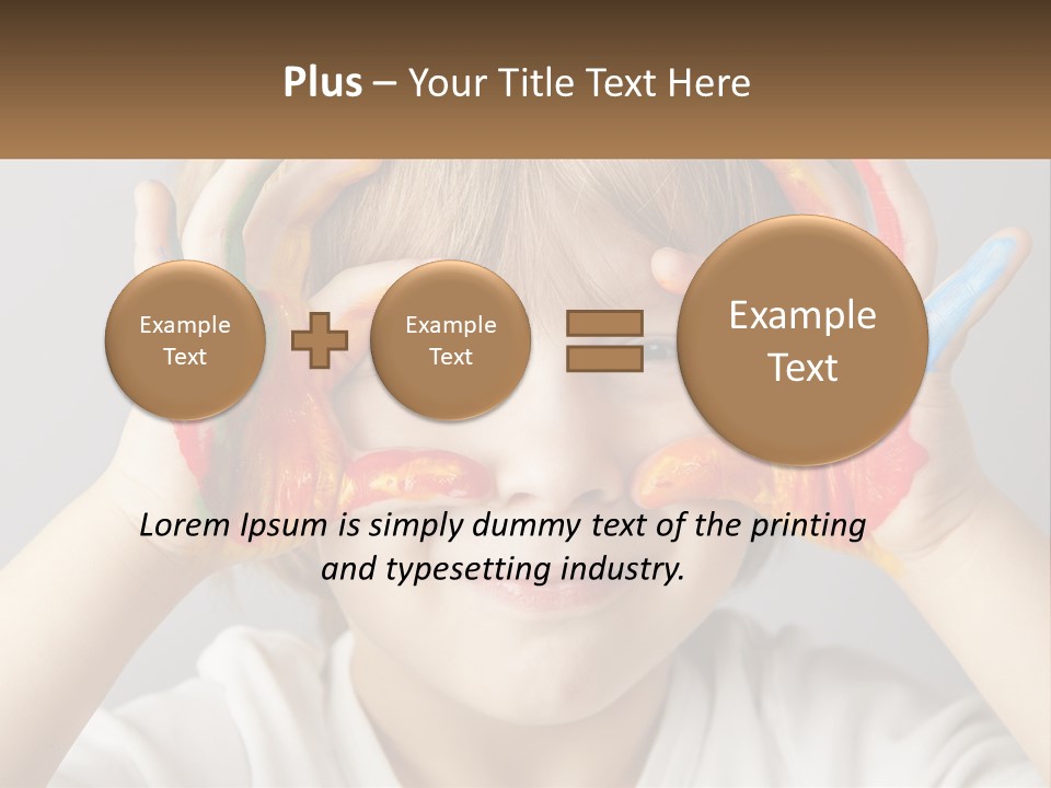 A Young Boy Holding His Hands Up To His Eyes PowerPoint Template