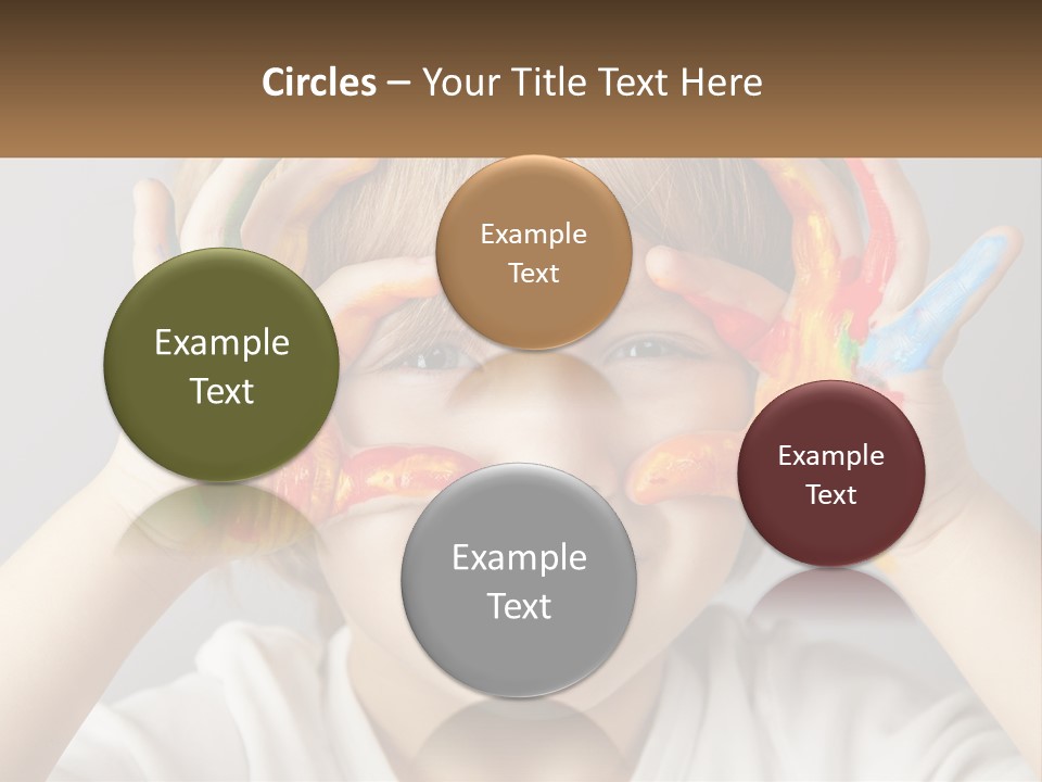 A Young Boy Holding His Hands Up To His Eyes PowerPoint Template