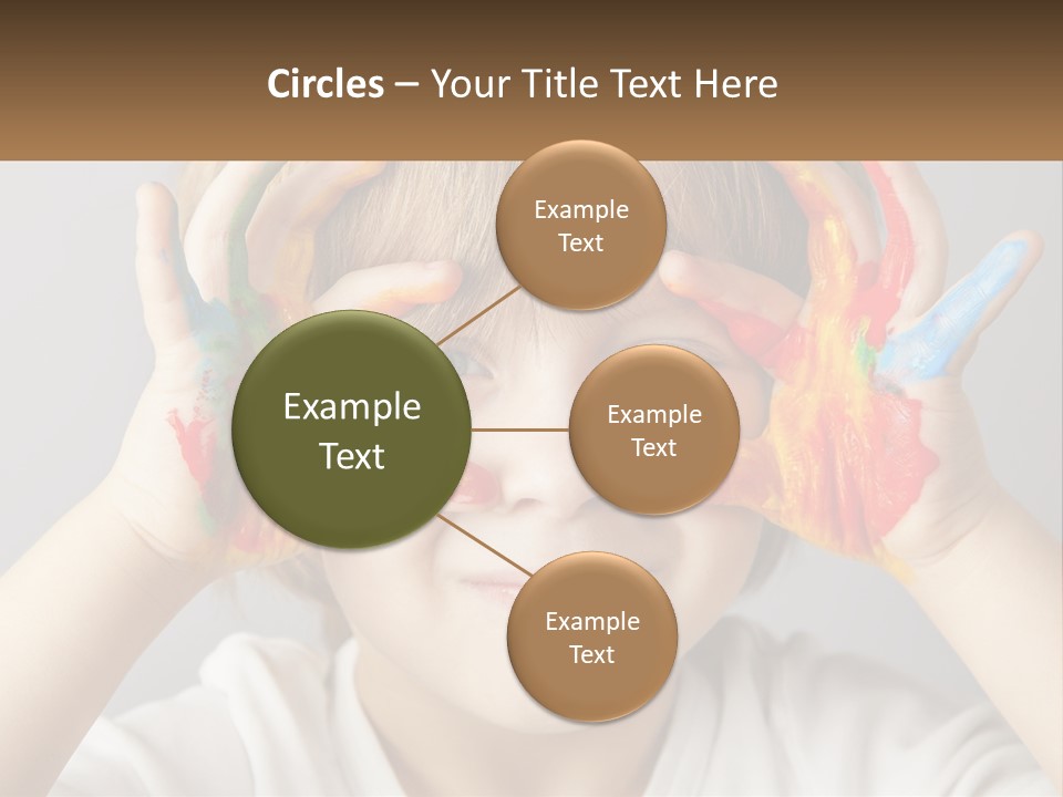 A Young Boy Holding His Hands Up To His Eyes PowerPoint Template