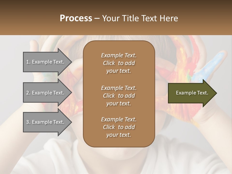 A Young Boy Holding His Hands Up To His Eyes PowerPoint Template