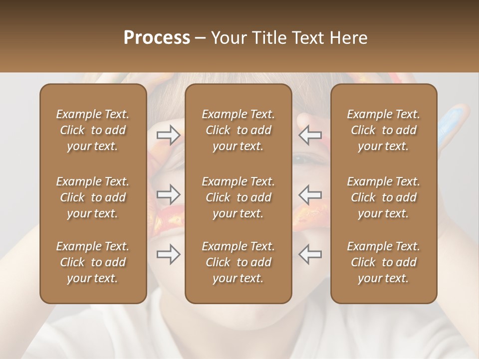 A Young Boy Holding His Hands Up To His Eyes PowerPoint Template