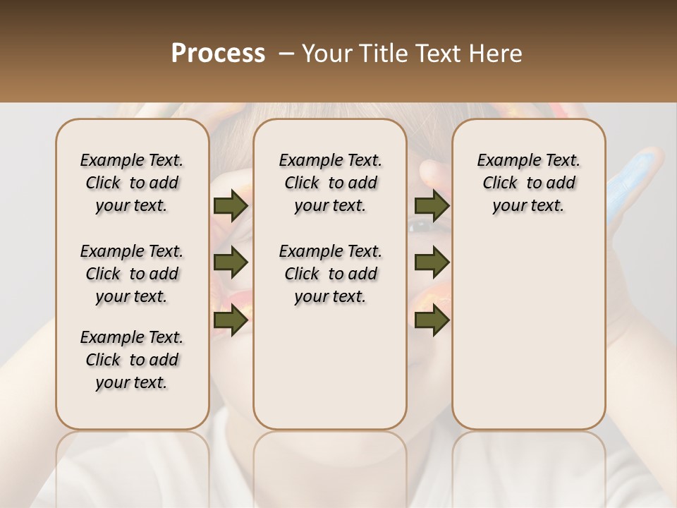 A Young Boy Holding His Hands Up To His Eyes PowerPoint Template