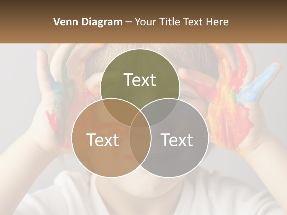 A Young Boy Holding His Hands Up To His Eyes PowerPoint Template