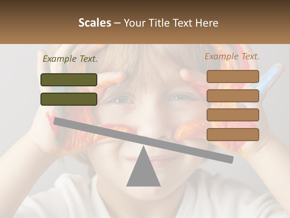 A Young Boy Holding His Hands Up To His Eyes PowerPoint Template