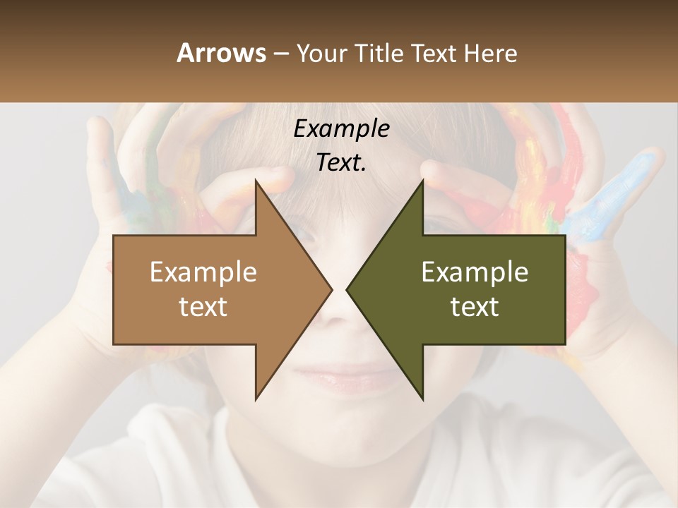 A Young Boy Holding His Hands Up To His Eyes PowerPoint Template