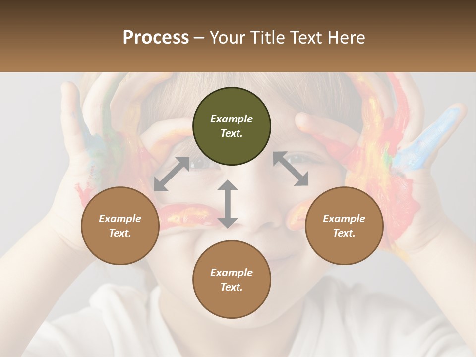 A Young Boy Holding His Hands Up To His Eyes PowerPoint Template