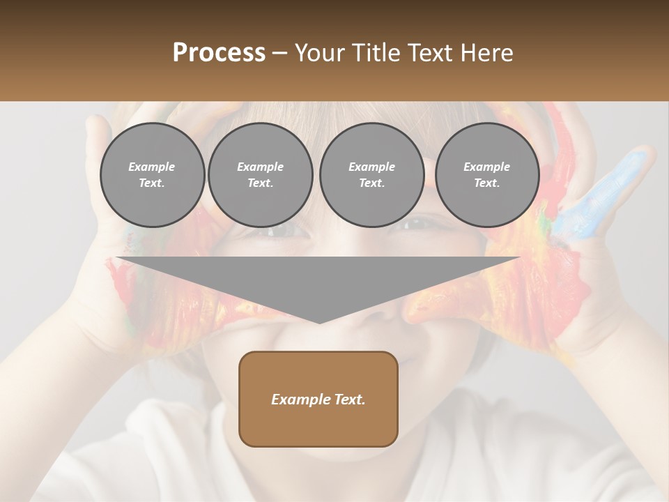 A Young Boy Holding His Hands Up To His Eyes PowerPoint Template