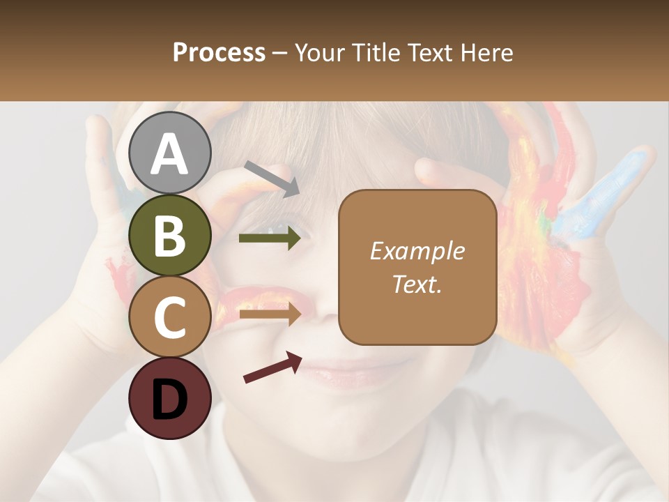 A Young Boy Holding His Hands Up To His Eyes PowerPoint Template