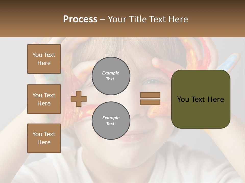 A Young Boy Holding His Hands Up To His Eyes PowerPoint Template