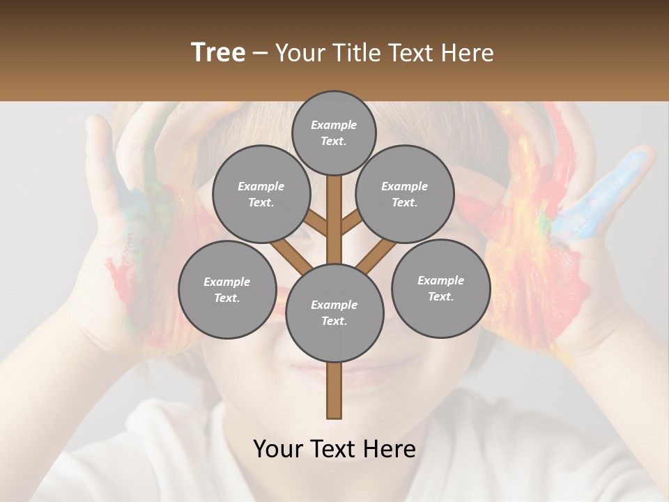 A Young Boy Holding His Hands Up To His Eyes PowerPoint Template