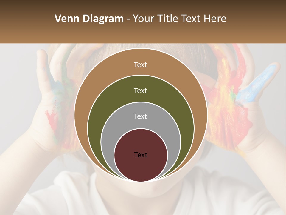 A Young Boy Holding His Hands Up To His Eyes PowerPoint Template