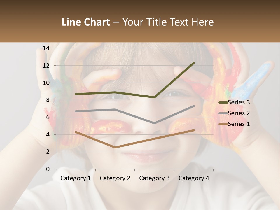 A Young Boy Holding His Hands Up To His Eyes PowerPoint Template