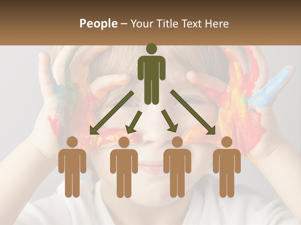 A Young Boy Holding His Hands Up To His Eyes PowerPoint Template