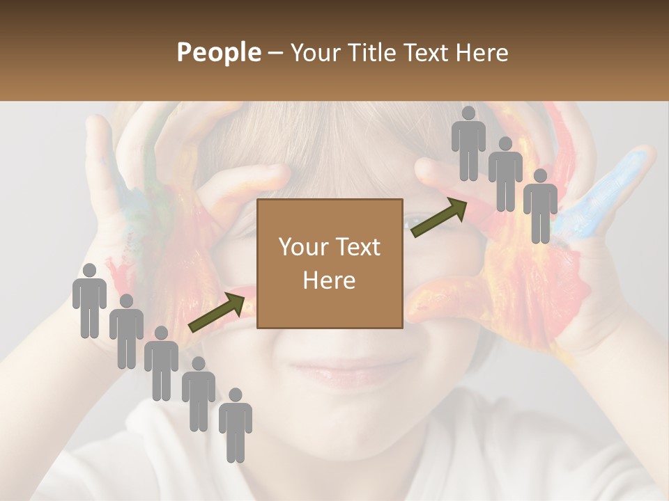 A Young Boy Holding His Hands Up To His Eyes PowerPoint Template