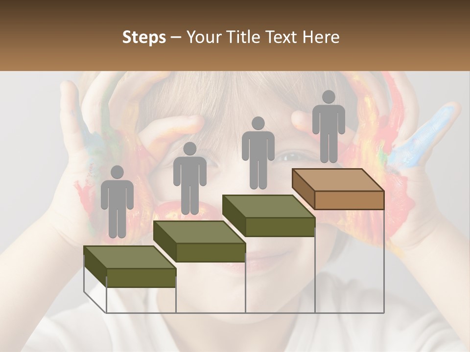 A Young Boy Holding His Hands Up To His Eyes PowerPoint Template