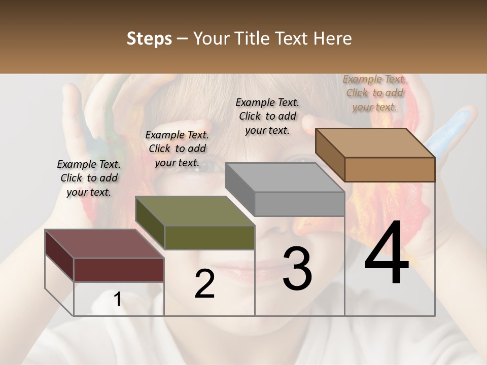 A Young Boy Holding His Hands Up To His Eyes PowerPoint Template