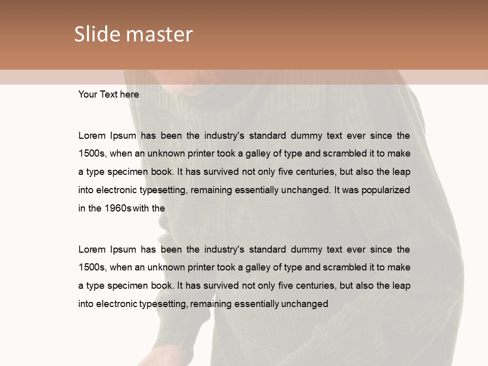 An Elderly Woman With A Cane Powerpoint Template PowerPoint Template