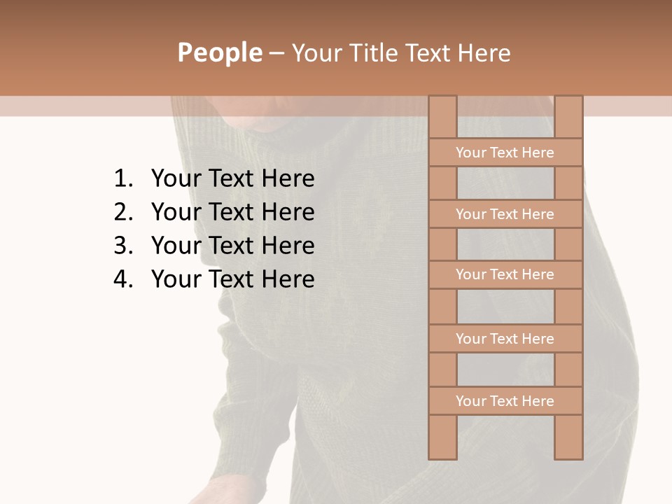 An Elderly Woman With A Cane Powerpoint Template PowerPoint Template