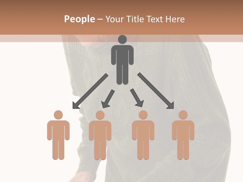 An Elderly Woman With A Cane Powerpoint Template PowerPoint Template