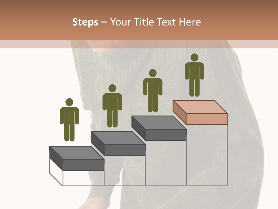 An Elderly Woman With A Cane Powerpoint Template PowerPoint Template