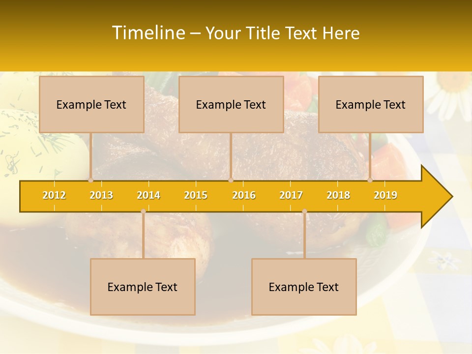 A White Plate Topped With Meat And Vegetables PowerPoint Template