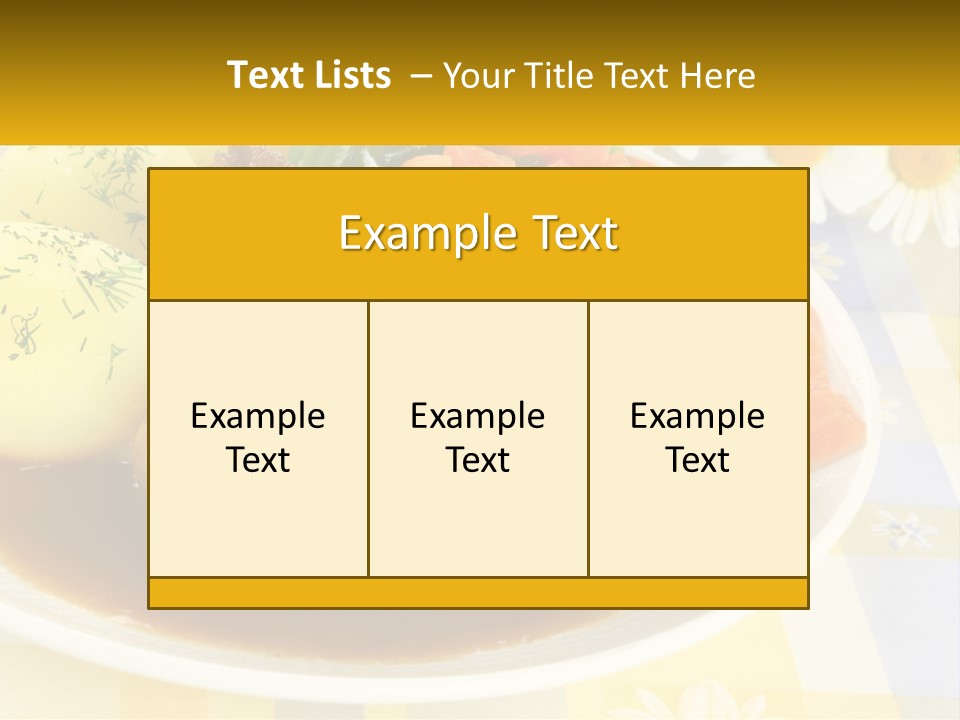 A White Plate Topped With Meat And Vegetables PowerPoint Template