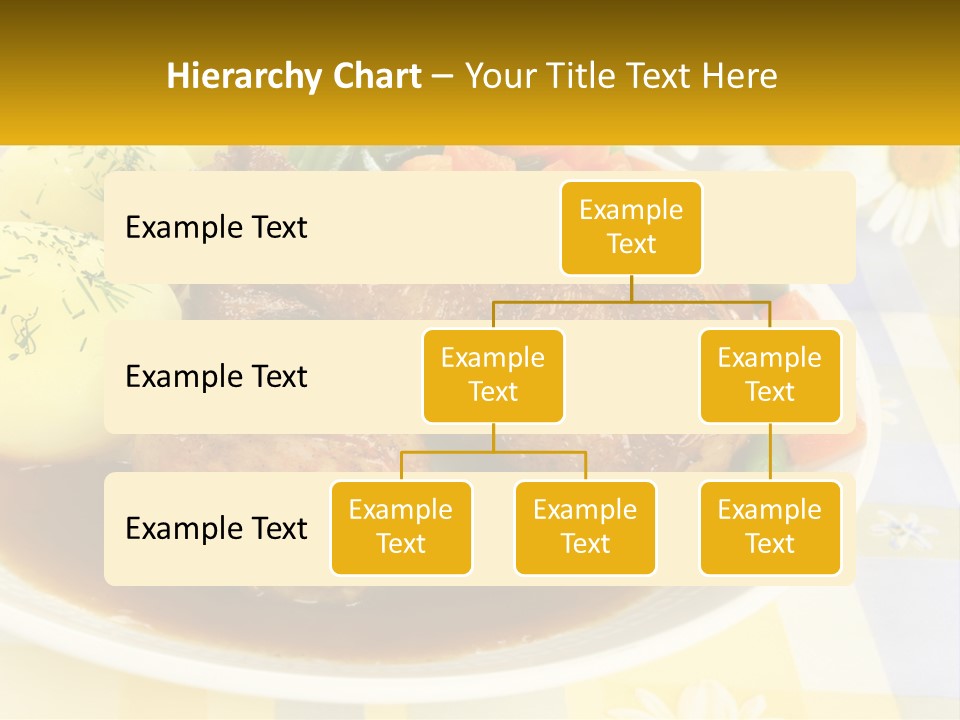 A White Plate Topped With Meat And Vegetables PowerPoint Template
