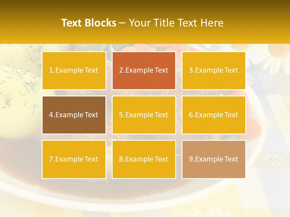 A White Plate Topped With Meat And Vegetables PowerPoint Template