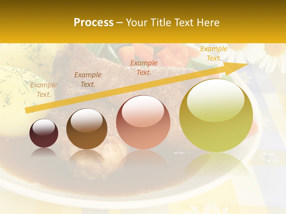 A White Plate Topped With Meat And Vegetables PowerPoint Template