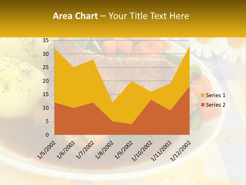 A White Plate Topped With Meat And Vegetables PowerPoint Template