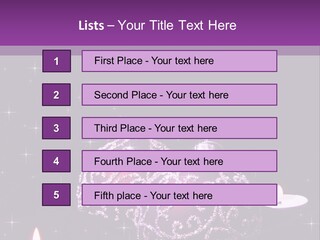 A Purple Christmas Ornament With Two Candles On A Purple Background PowerPoint Template