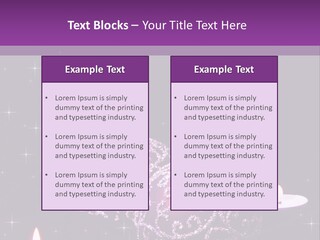 A Purple Christmas Ornament With Two Candles On A Purple Background PowerPoint Template