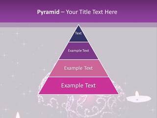 A Purple Christmas Ornament With Two Candles On A Purple Background PowerPoint Template