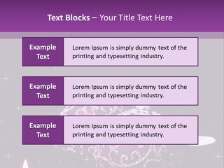 A Purple Christmas Ornament With Two Candles On A Purple Background PowerPoint Template