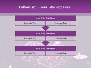 A Purple Christmas Ornament With Two Candles On A Purple Background PowerPoint Template
