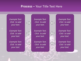 A Purple Christmas Ornament With Two Candles On A Purple Background PowerPoint Template