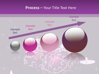 A Purple Christmas Ornament With Two Candles On A Purple Background PowerPoint Template