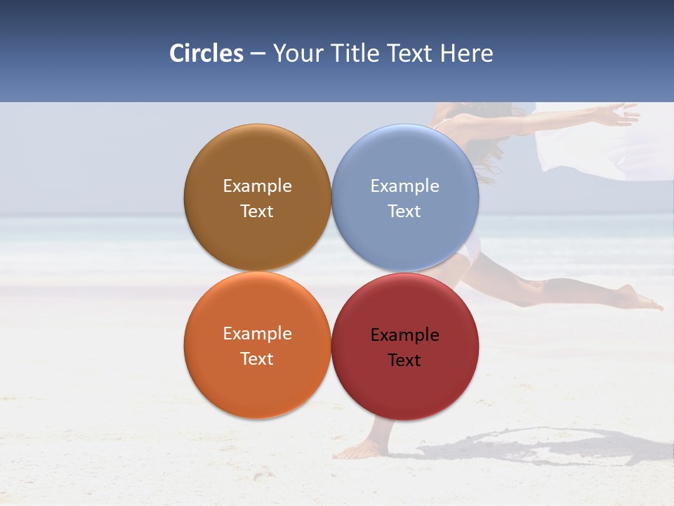 A Woman In A White Bikini On A Beach PowerPoint Template