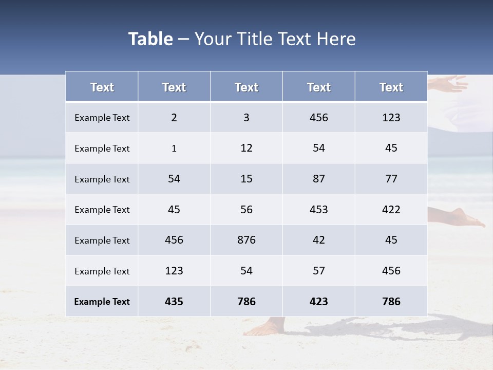 A Woman In A White Bikini On A Beach PowerPoint Template