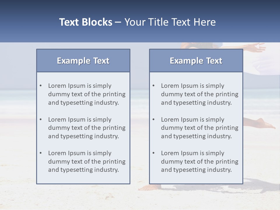 A Woman In A White Bikini On A Beach PowerPoint Template