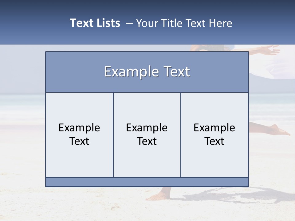 A Woman In A White Bikini On A Beach PowerPoint Template