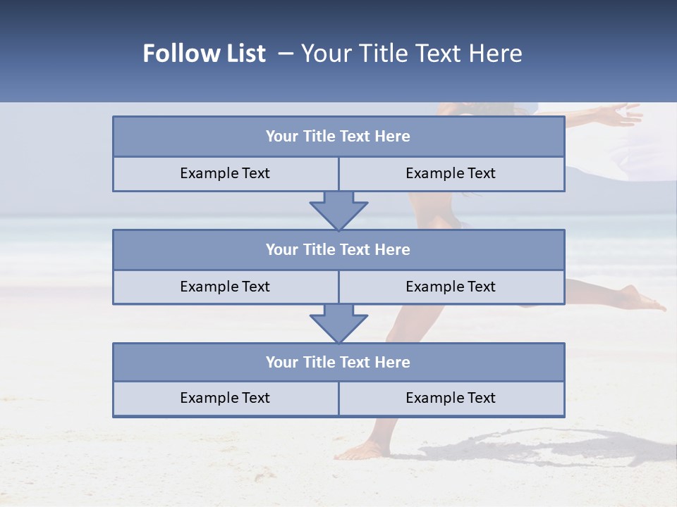 A Woman In A White Bikini On A Beach PowerPoint Template